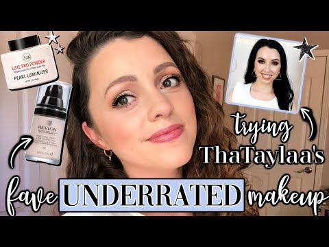 MOST UNDERRATED MAKEUP // Trying ThaTaylaa's Drugstore Faves - UC8C7sbw7tHN2gD6fE9Cj9rw