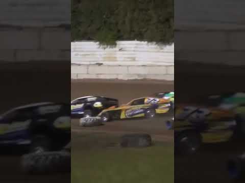 Sport Mod issue in turn two at Thunderhill Raceway in Sturgeon Bay, Wisconsin. - dirt track racing video image