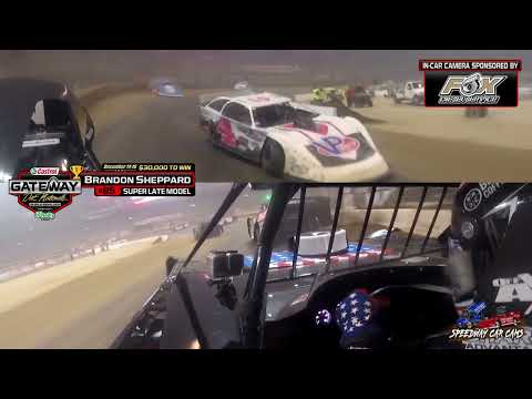 Winner - #B5 Brandon Sheppard at the Gateway Dirt Nationals 2023 Super Late Model - dirt track racing video image