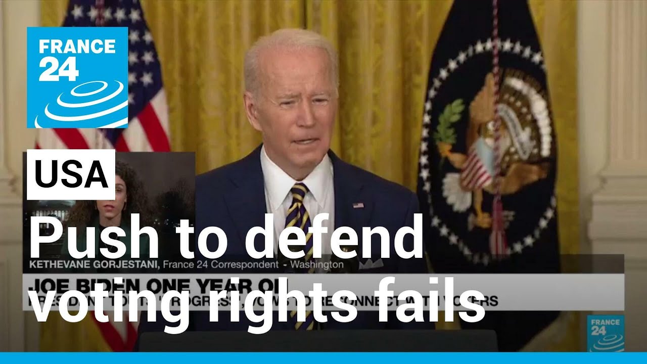 Biden ‘profoundly disappointed’ after push to defend voting rights fails in US Senate • FRANCE 24