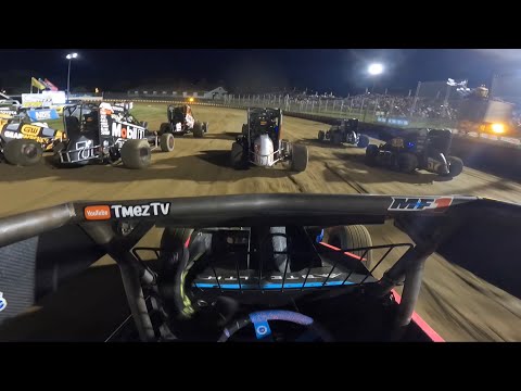 Angel Park Speedway USAC Midgets in Wisconsin - dirt track racing video image