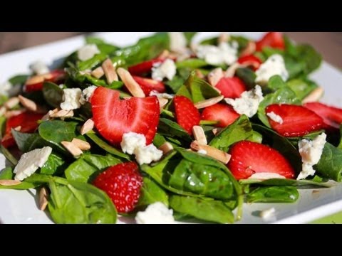 Clean Eating Spinach Strawberry Salad - UCj0V0aG4LcdHmdPJ7aTtSCQ