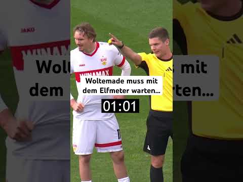Van der Heyden mit Psychospielchen vor Woltemades Elfmeter😮😵‍💫 #bundesliga #stuttgart #stpauli