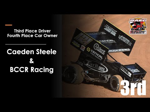 CAEDEN STEELE - 3RD PLACE DRIVER IN 2024 NARC 410 SPRINT CAR SERIES STANDINGS - dirt track racing video image