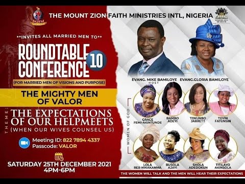 Mighty Men of Valor Roundtable Conference 10 - Expectations of our Helpmeet! December 2021 Special