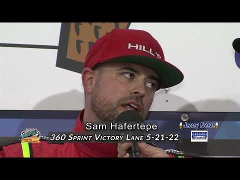 Knoxville Raceway 360 Victory Lane / Sam Hafertepe Jr. / May 21, 2022 - dirt track racing video image