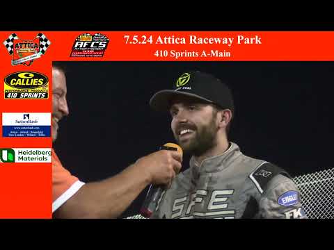 7.5.24 Attica Raceway Park 410 Sprints A-Main - dirt track racing video image