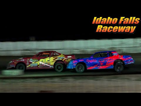 Idaho Falls Raceway IMCA Stock Car Main Event 8/27/22 - dirt track racing video image