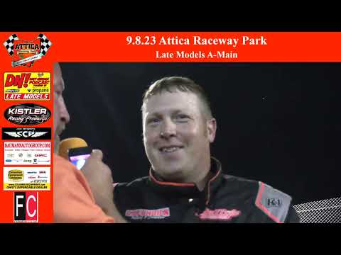 9.8.23 Attica Raceway Park Late Models A-Main - dirt track racing video image