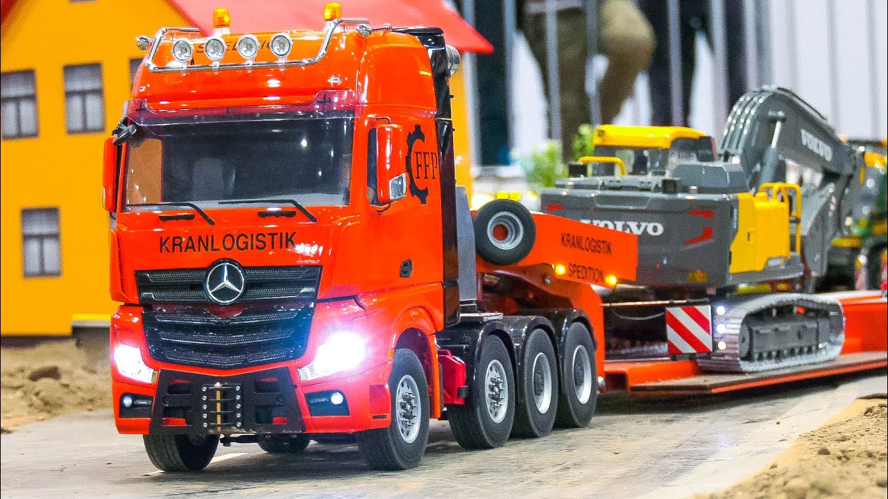 Amazing Rc Trucks, Rc Model Machines, Rc Heavy Haulage, Scania, MAN, Daimler, Rc Construction Zone!!