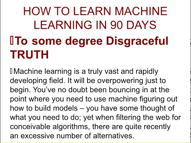 How to Learn Machine Learning the Self Starter Way