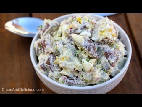 Easy Creamy Potato Salad - Clean&Delicious - UCj0V0aG4LcdHmdPJ7aTtSCQ