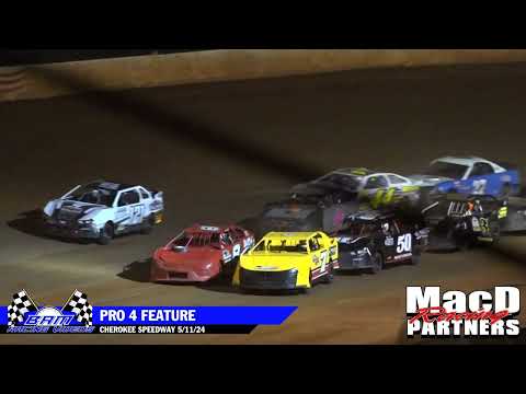 Pro 4 Feature - Cherokee Speedway 5/11/24 - dirt track racing video image