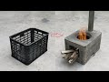 Great, the idea of making smoke free wood stoves from cement and plastic baskets.1080p