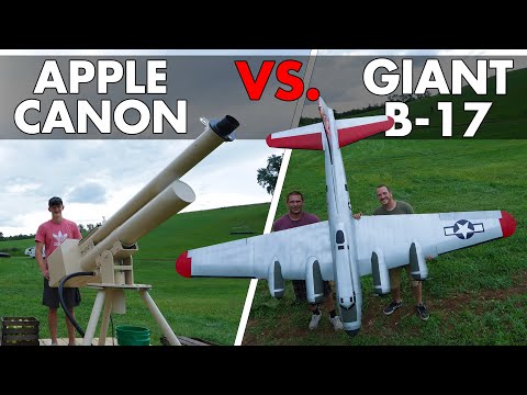 Giant B-17 bomber takes fire from a massive Apple Cannon!! - UC9zTuyWffK9ckEz1216noAw