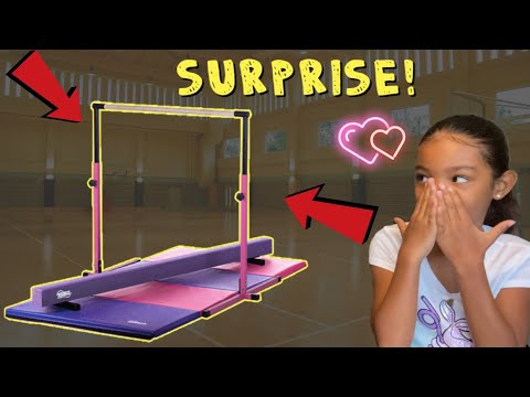 TIANA WAS CRYING AND WE SURPRISED HER WITH A GYMNASTIC SET!!!