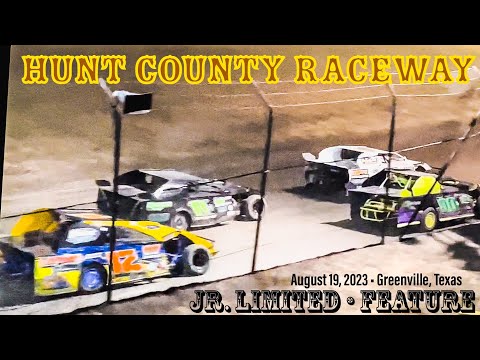 Junior Limited Feature - Hunt County Raceway - August 19, 2023 - Greenville, Texas, U.S.A. - dirt track racing video image