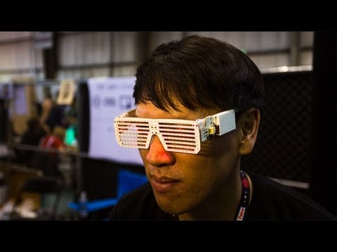 Programmable LED Shades at Maker Faire 2013 - UCiDJtJKMICpb9B1qf7qjEOA