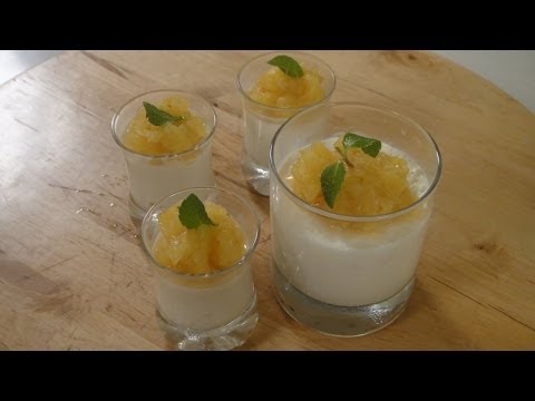 Coconut Pannacotta with Pineapple Coulis | Sanjeev Kapoor Khazana - UCmoX4QULJ9MB00xW4coMiOw