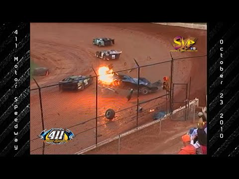 411 Motor Speedway Late Models Oct 23, 2010 - dirt track racing video image