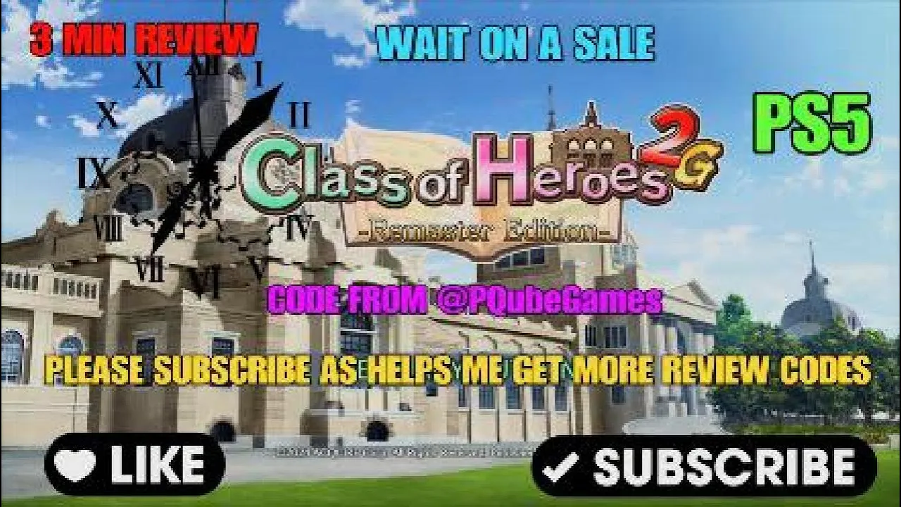 Vidéo-Test de Class of Heroes Anniversary Edition par GRIMREAPERSAGE