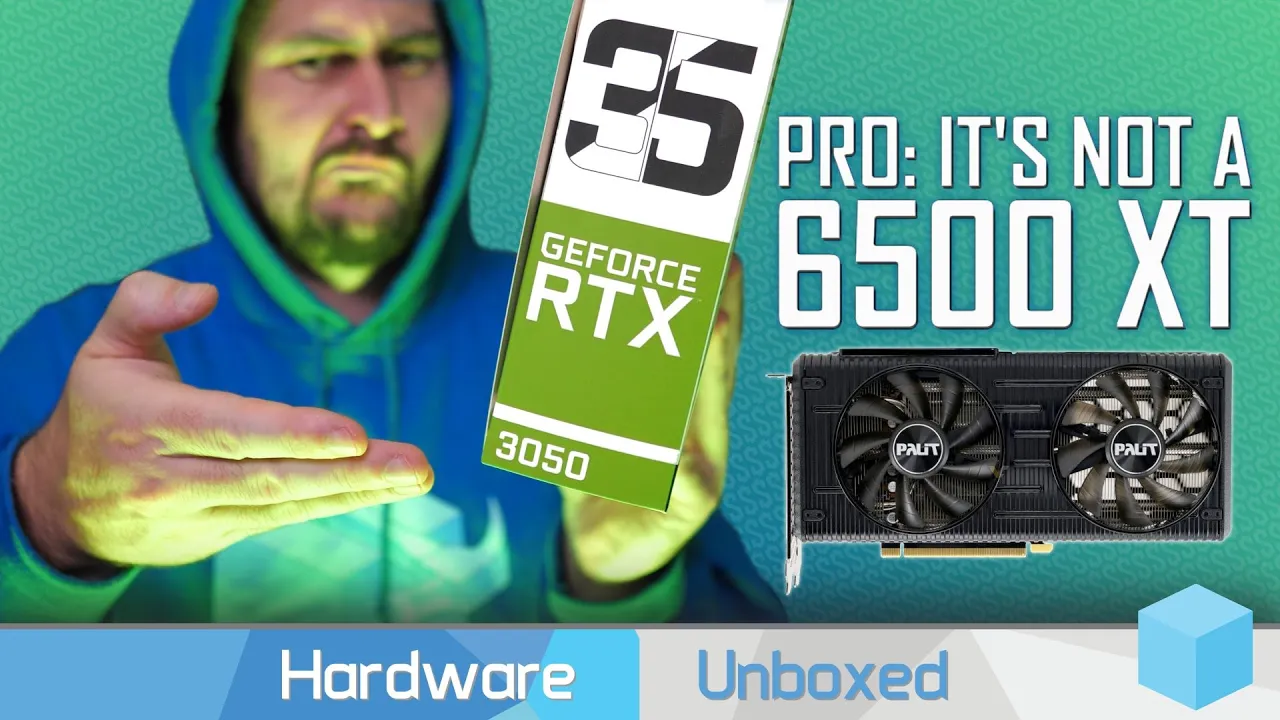 Vido-Test de GeForce RTX 3050 par Hardware Unboxed